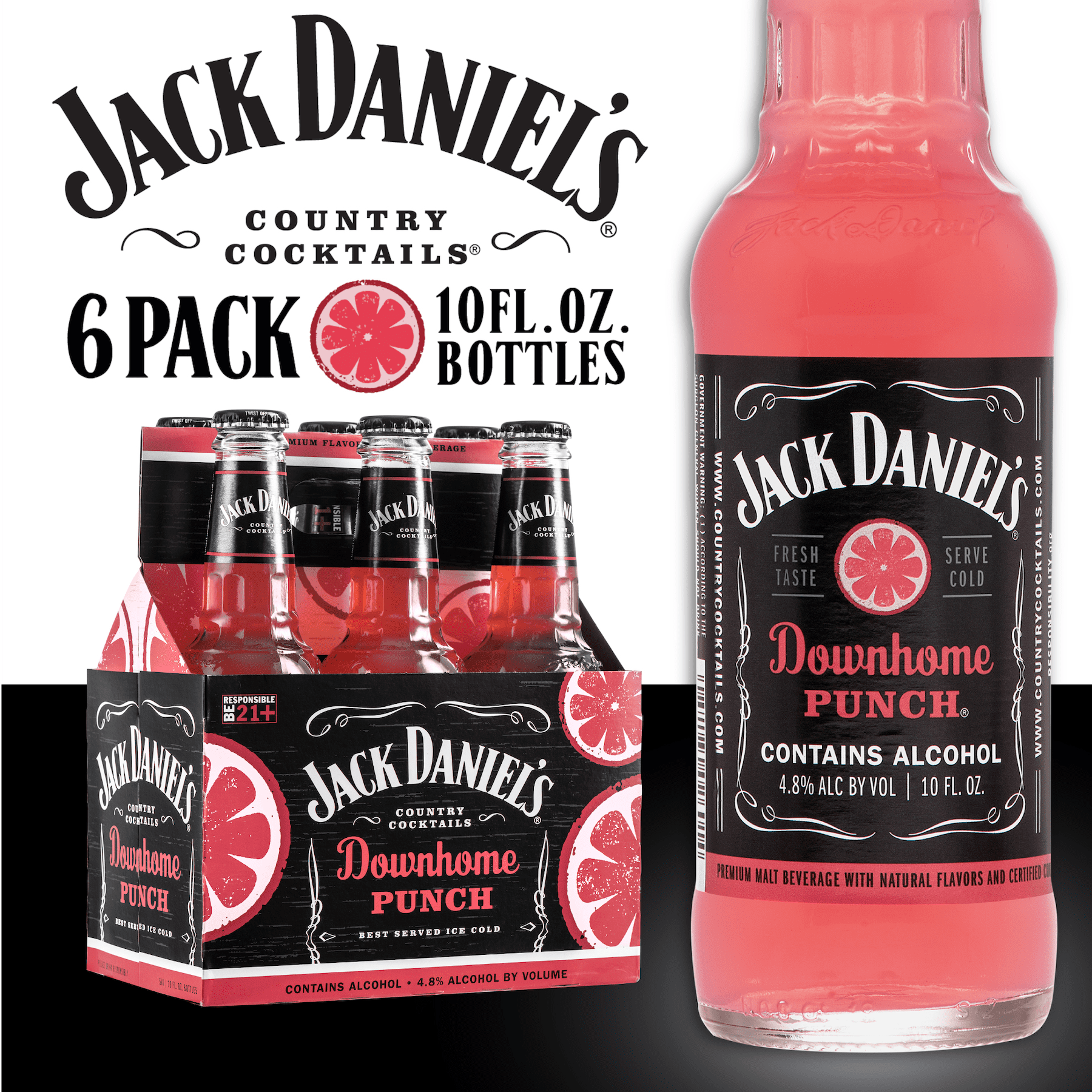 Jack Daniel'srtd Downhome Punch 6 Pack Bottles