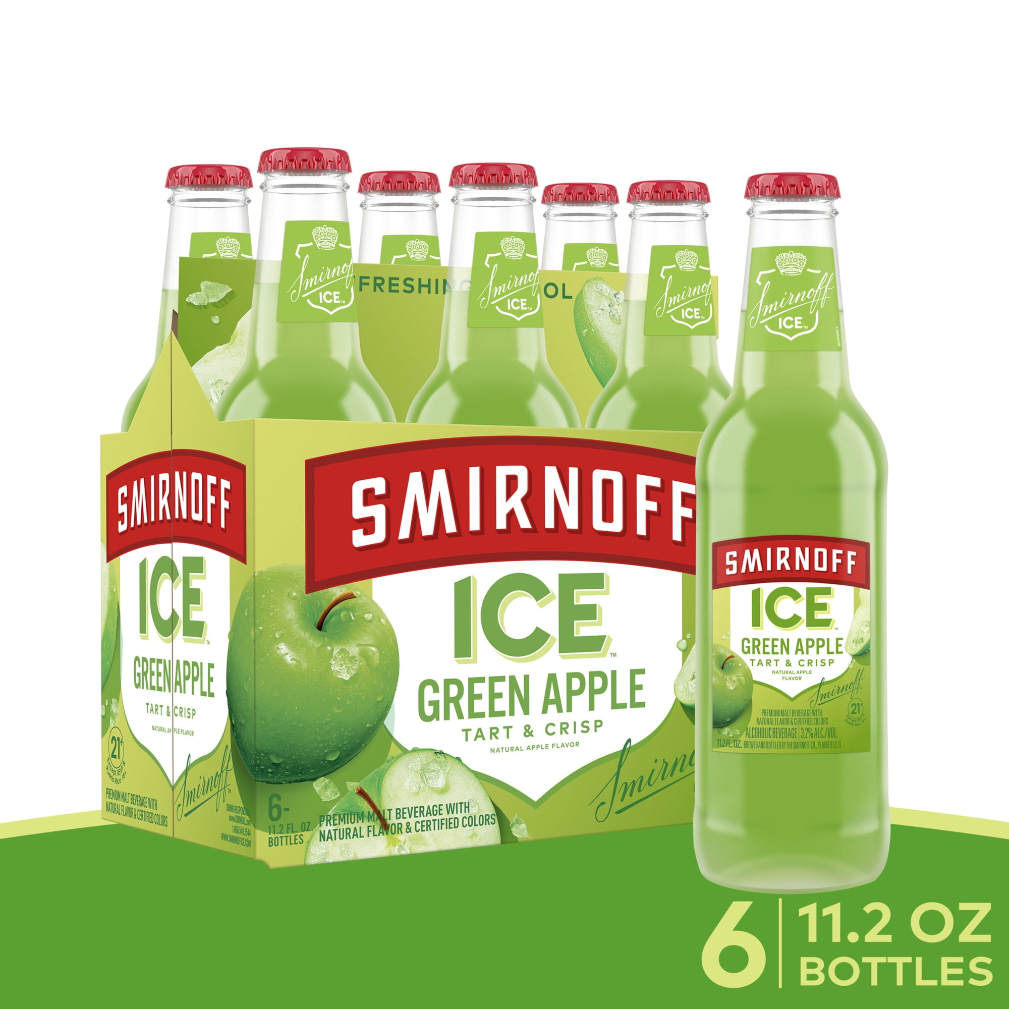 Smirnoff Tw Green Apple 6 Pack Bottles