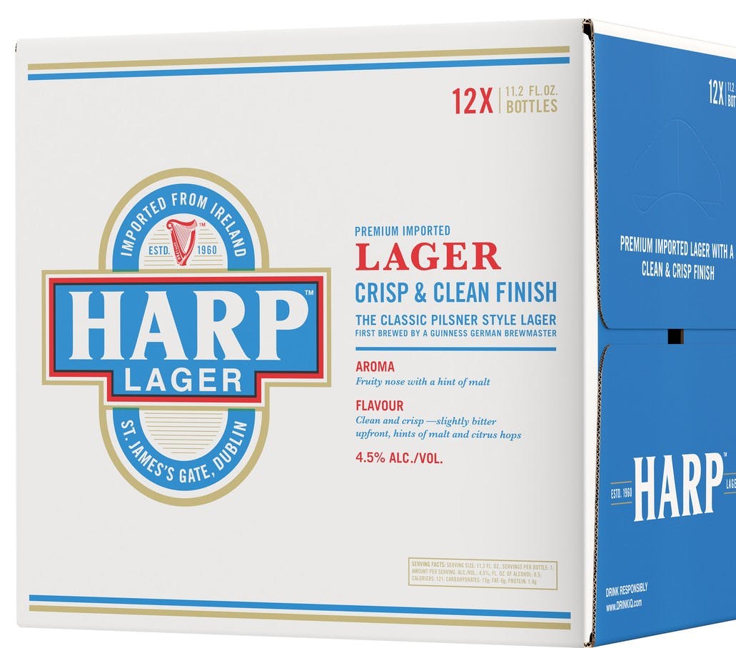 Harp Lager 12 Pack Bottles