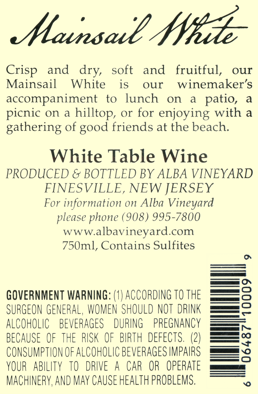 Alba Mainsail White White Blend