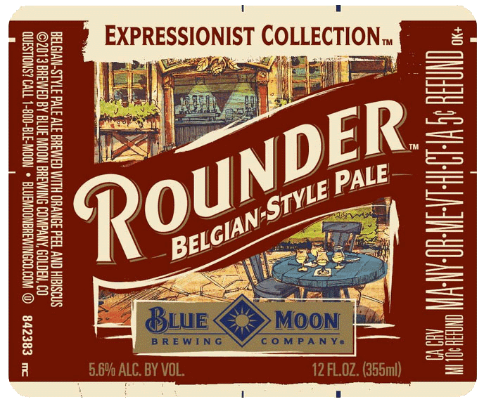 Blue Moon Rounder Pale 6 Pack Bottles
