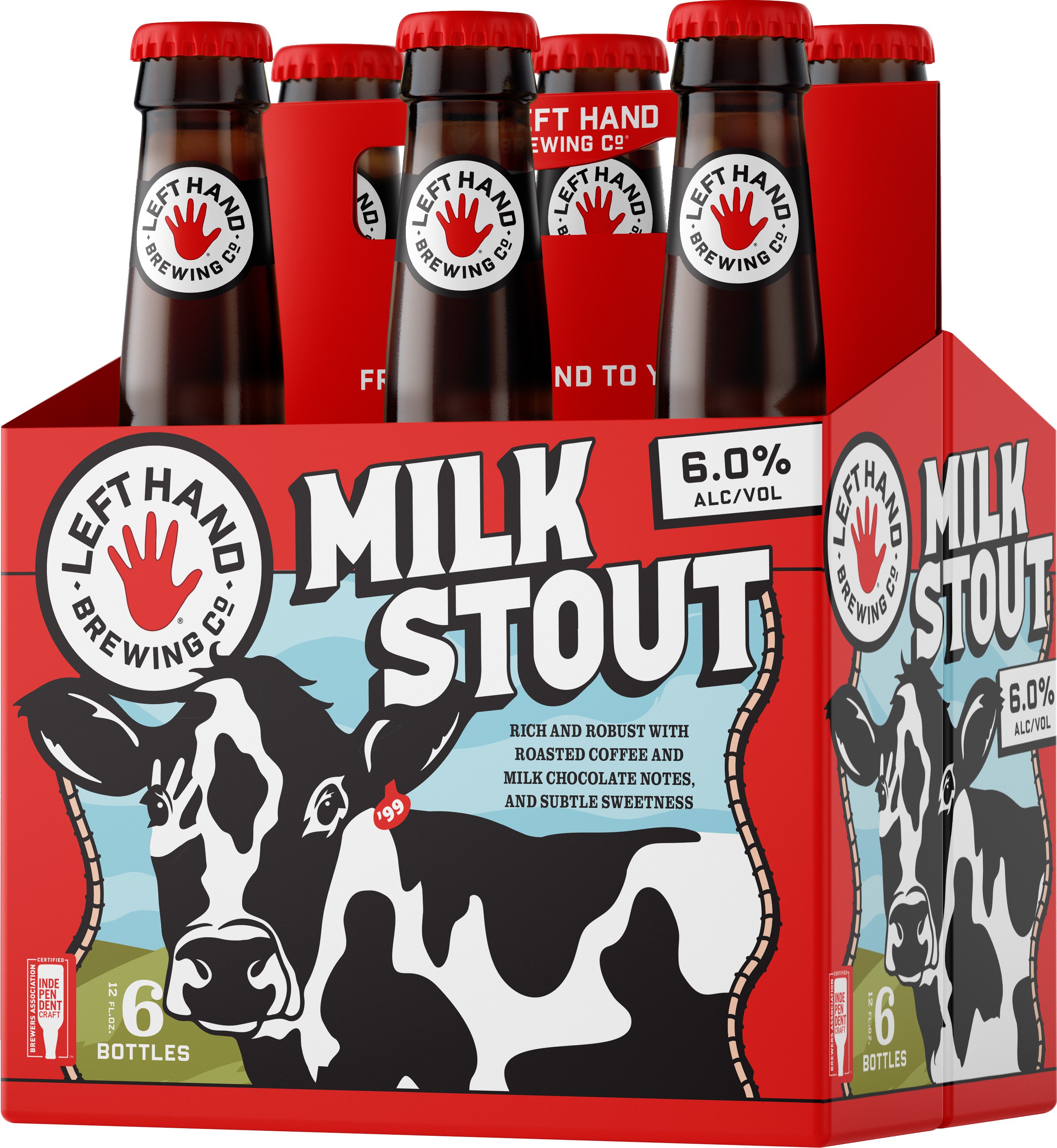 Left Hand Milk Stout 6 Pack Bottles