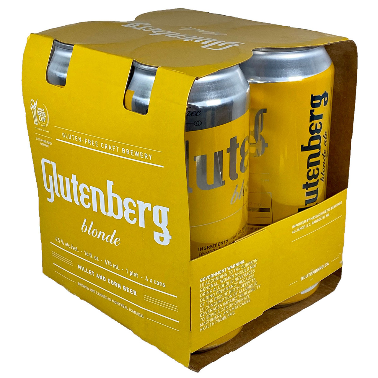 Glutenberg Blonde Ale 4 Pack Cans