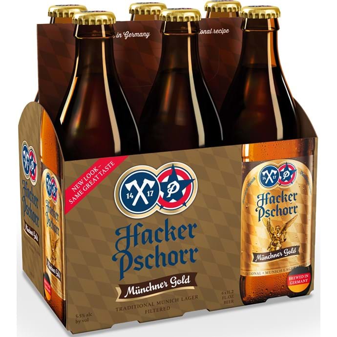 Hacker-Pschorr Munich Lager 6 Pack Bottles