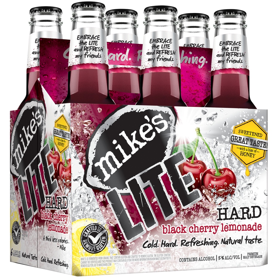 Mike's Hard Light Black Cherry 6 Pack Bottles