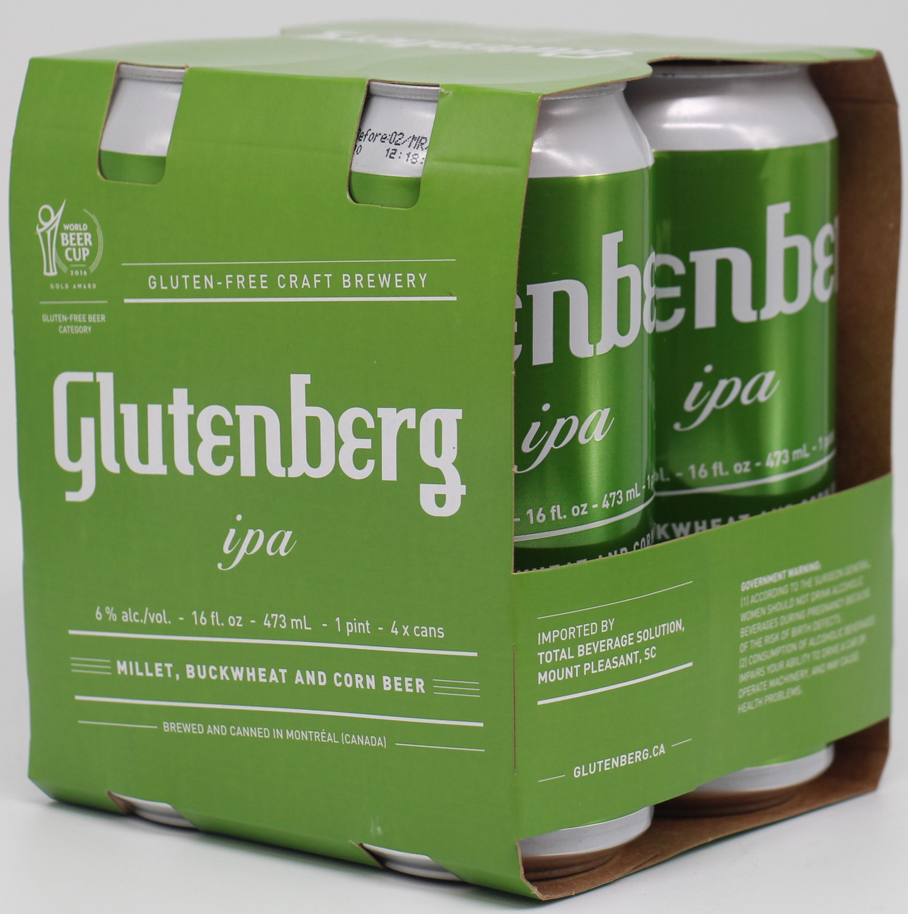Glutenberg IPA 4 Pack Cans