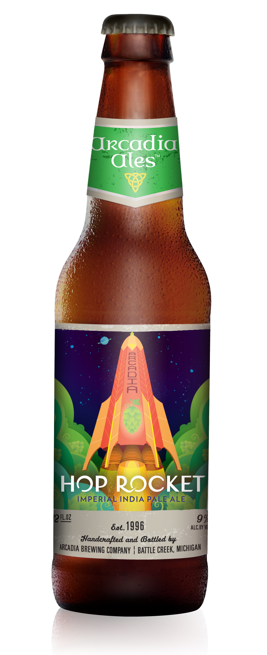 Arcadia Ales Hop Rocket IPA 4 Pack Bottles