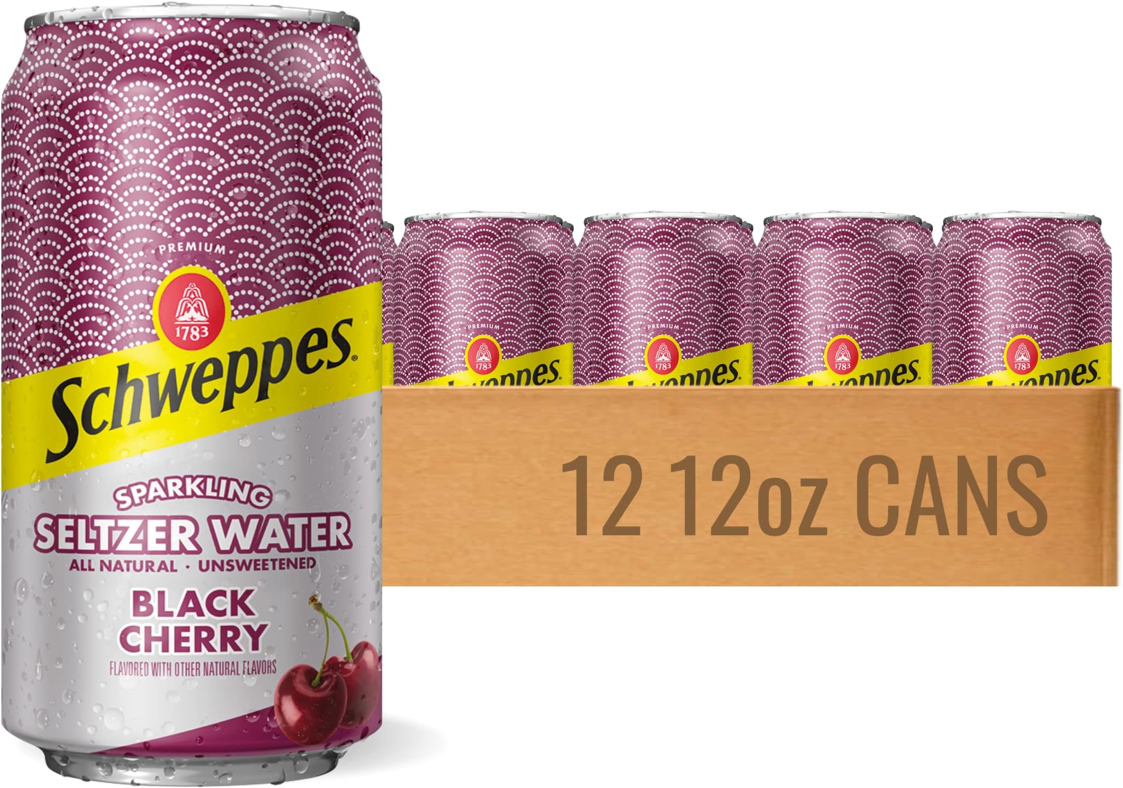 Schweppes Black Cherry Seltzer 12 Pack Cans