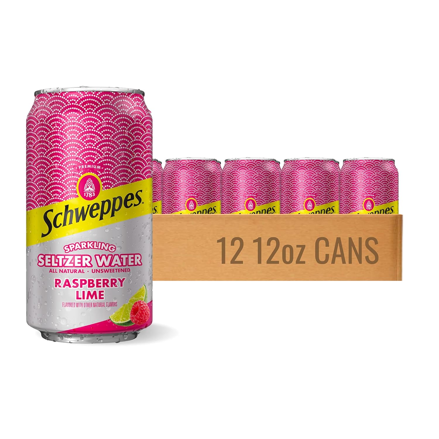 Schweppes Raspberry Li Seltezer 12 Pack Cans