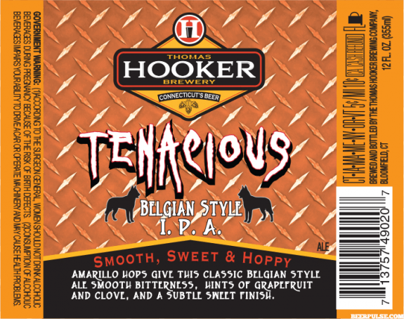 Hooker Tencious Belgian I.p.a. 6 Pack Bottles