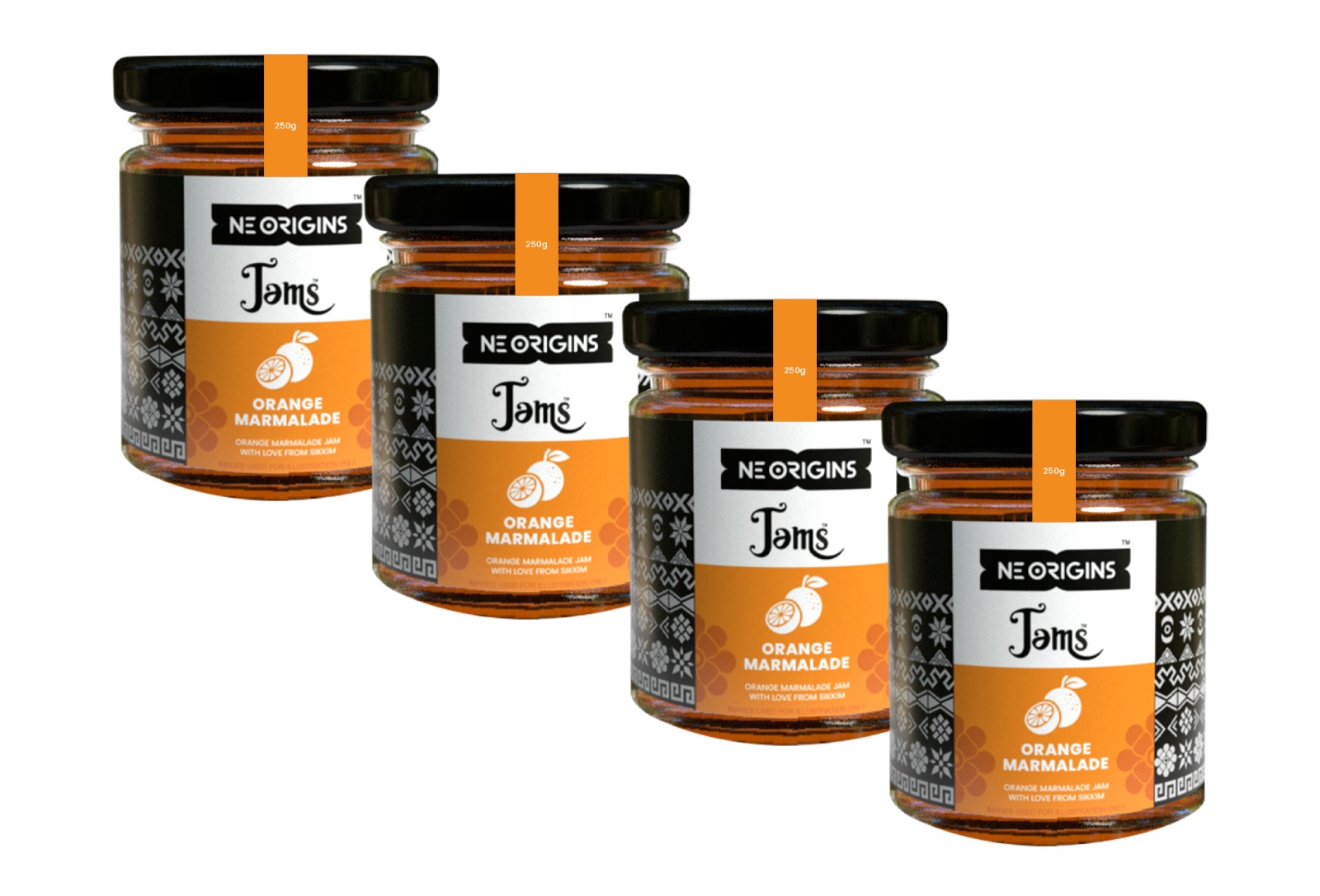 Indi Orange Marmalade 4 Pack Bottles