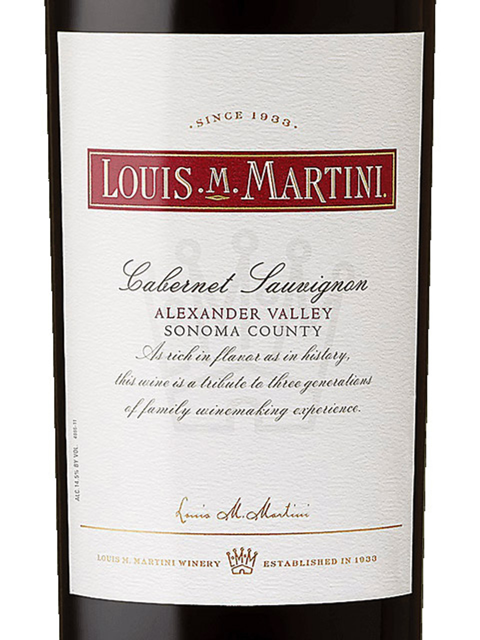 Louis M. Martini Alexander Vall Cabernet Sauvignon