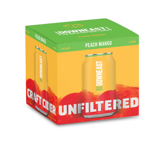 Downeast Cider Peach Mango 4 Pack Cans
