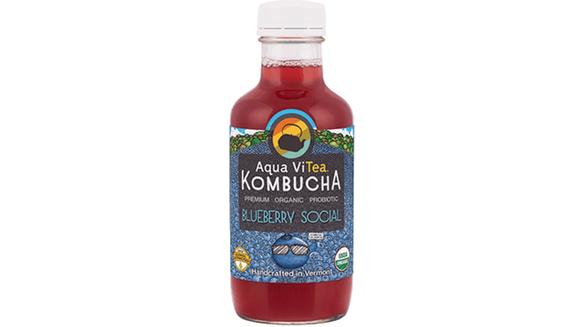 Aqua Vitea Blue Bernie Kombucha Bottle