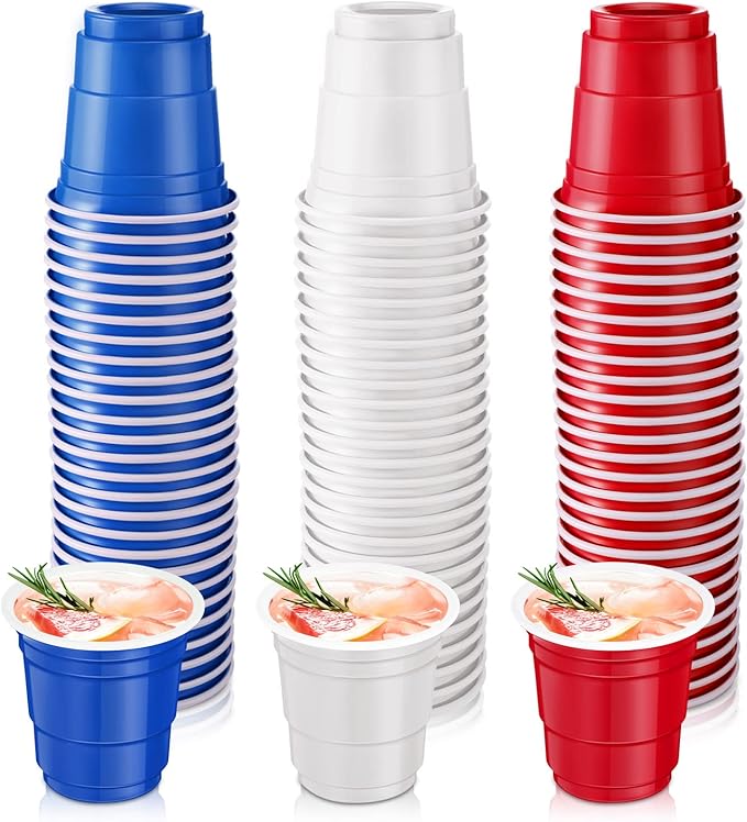 Red Blue White Mini Cups Cups