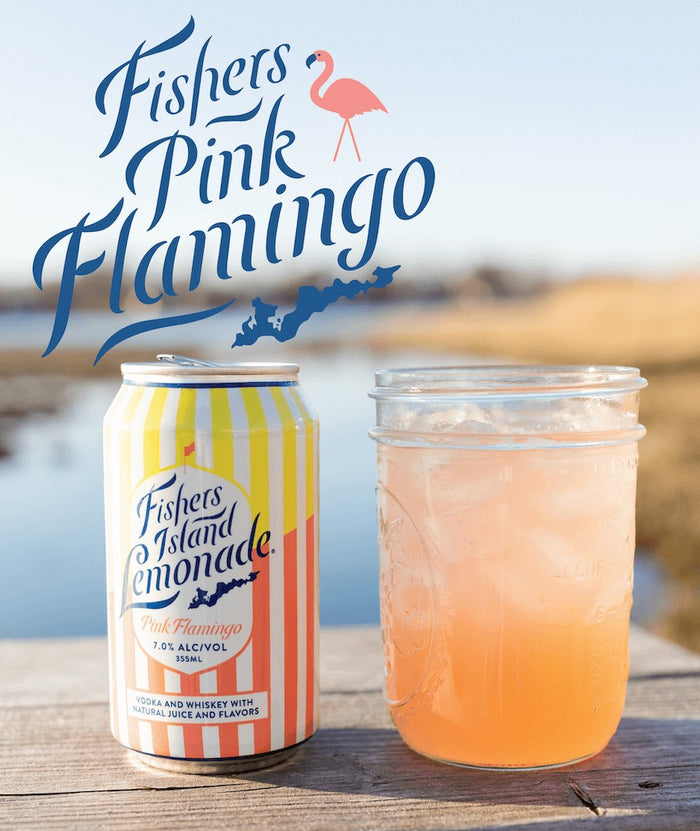 Fishers Island Pink Flamingo 4 Pack Cans