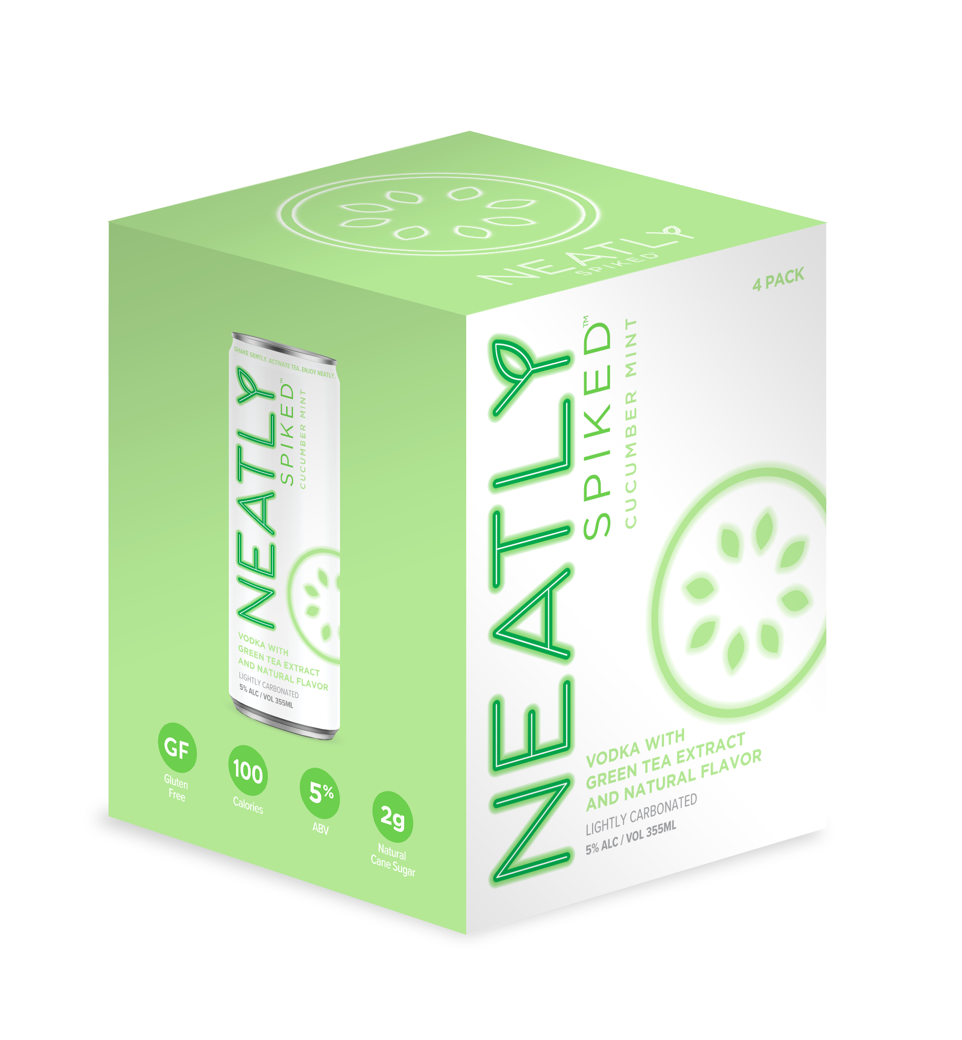 Neatly Spiked Cucumber Mint 4 Pack Cans