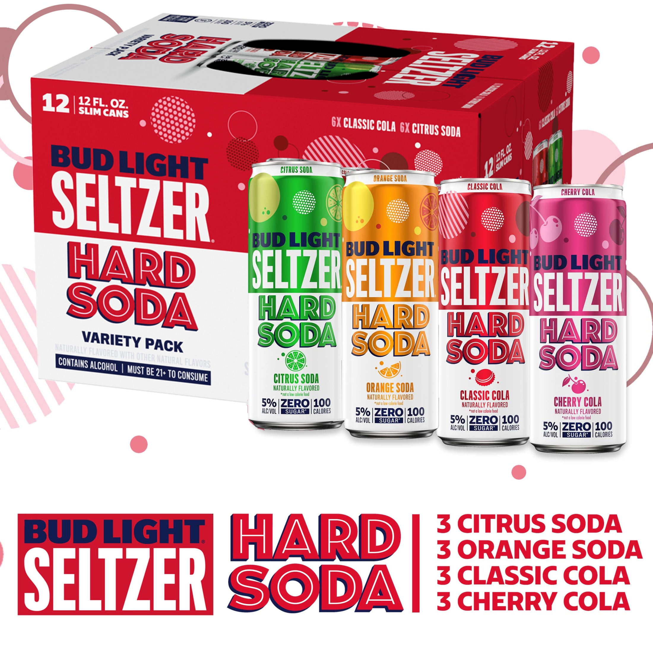 Bud Light Seltzer Hrd Soda Variety 12 Pack Cans Variety Pack