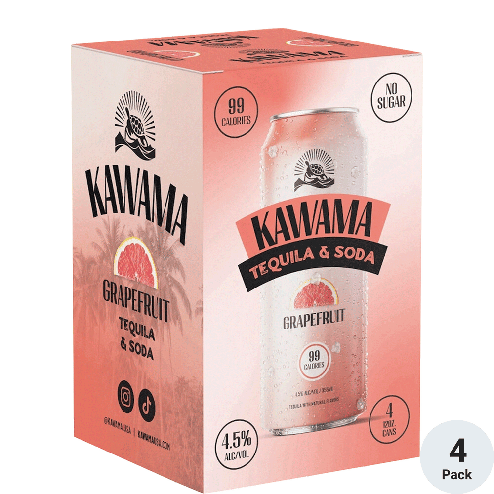 Kawama Tequila Grapefruit 4 Pack Cans