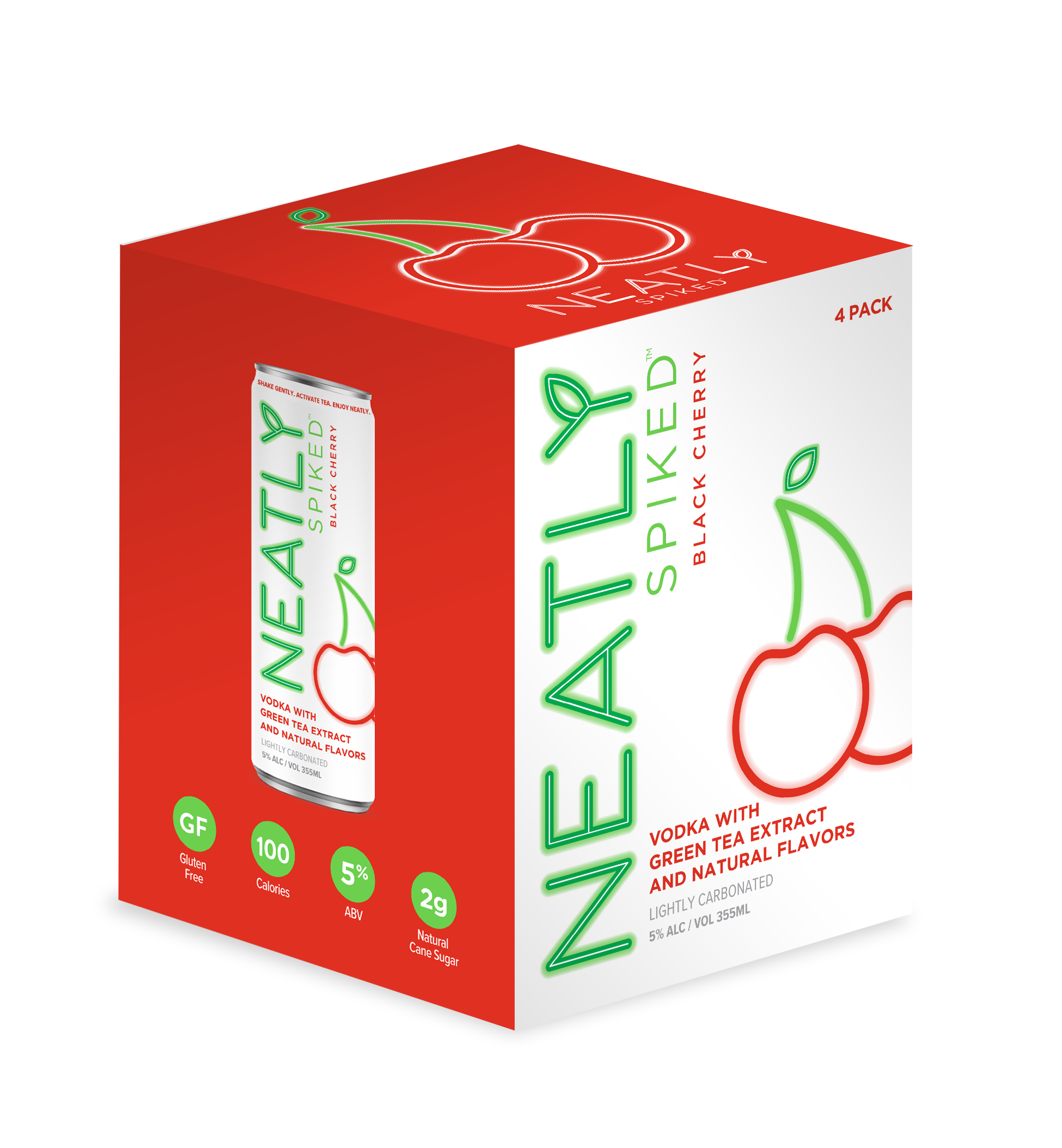 Neatly Spiked Blk Cherry 4 Pack Cans