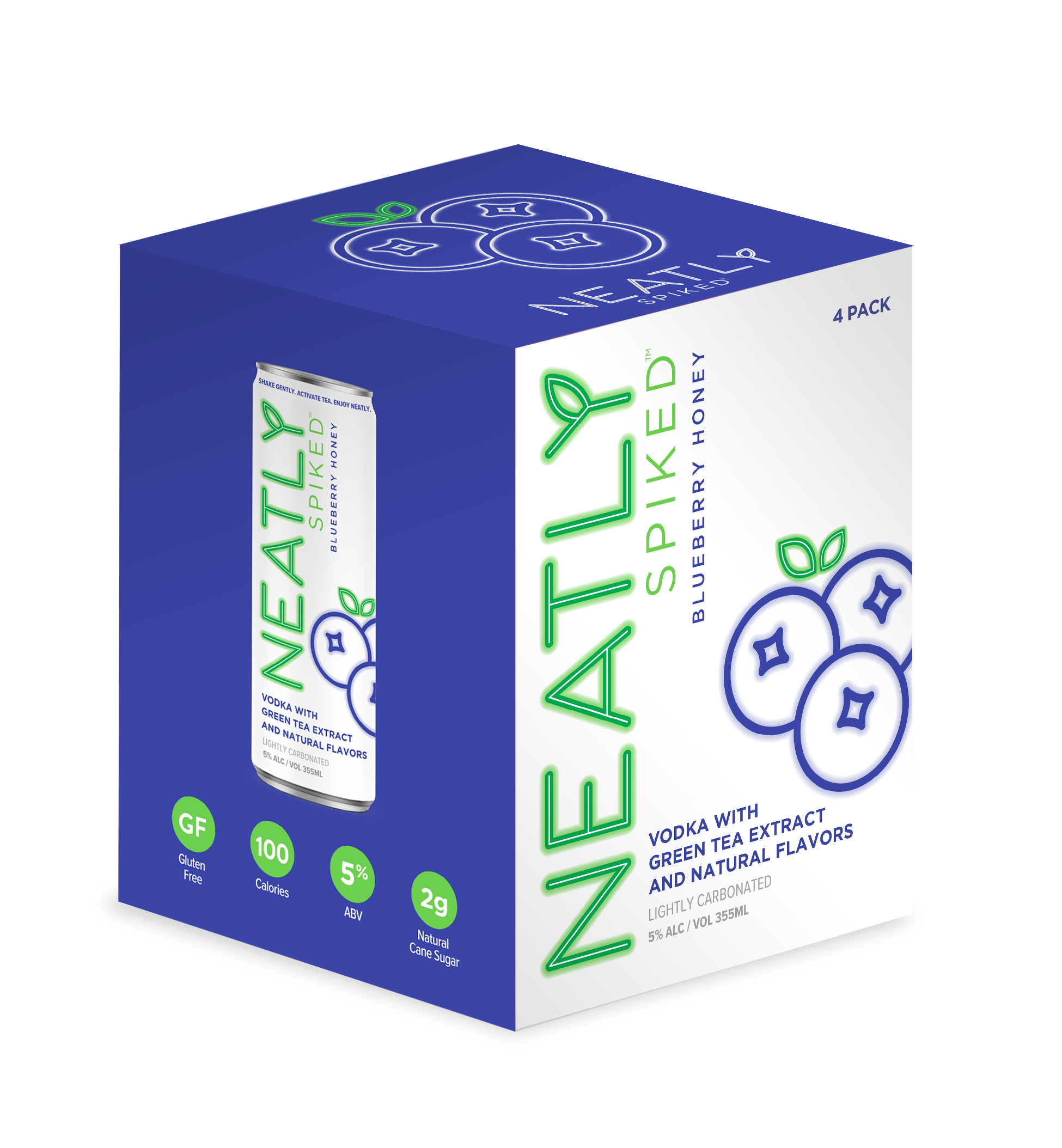 Neatly Spiked Blu Bry Honey 4 Pack Cans