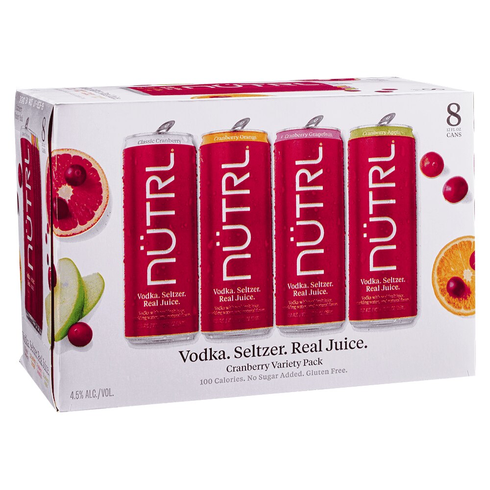 Nutrl Cranberry Variety Pack 8 Pack Cans