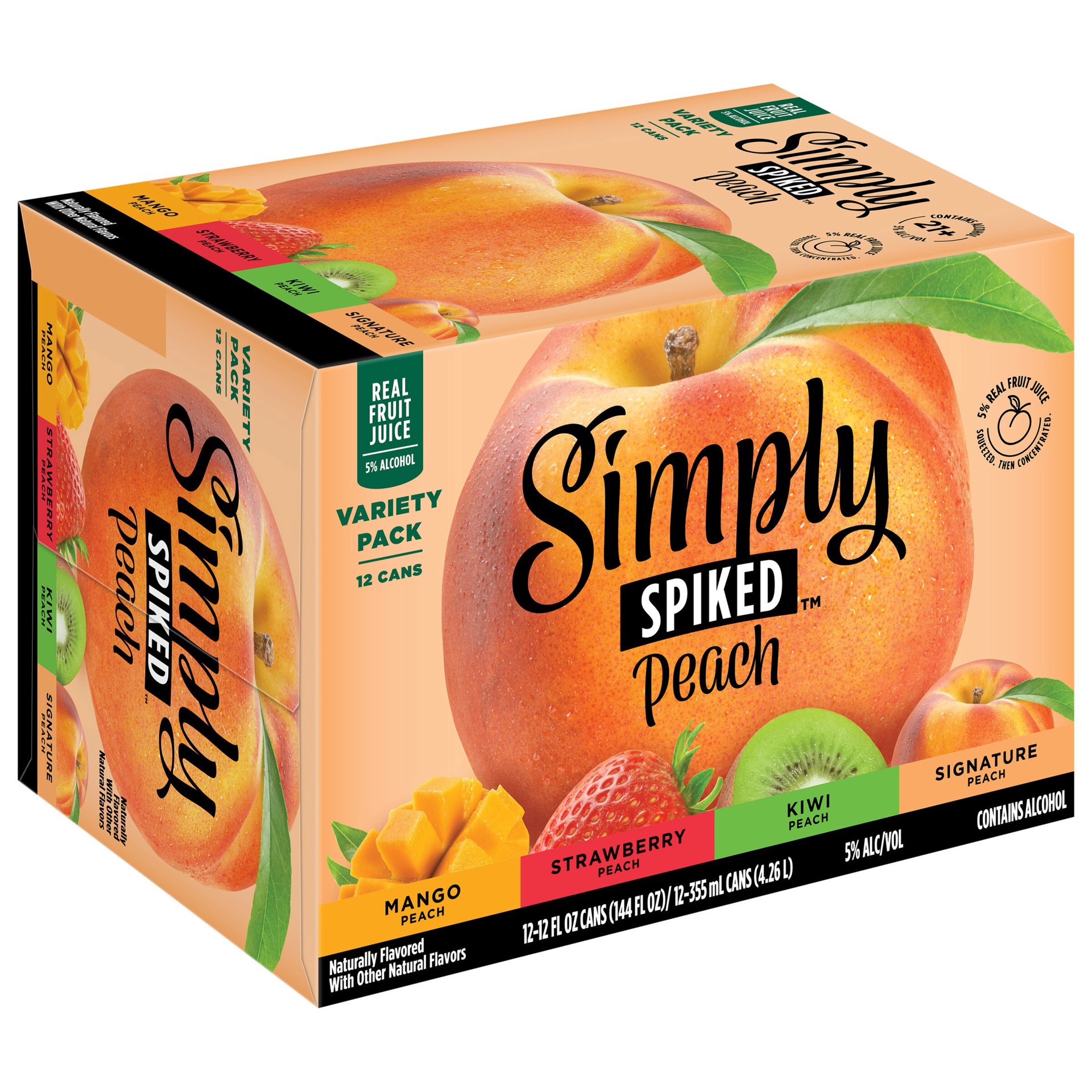 Simply Spk Peach Variety 12 Pack Can