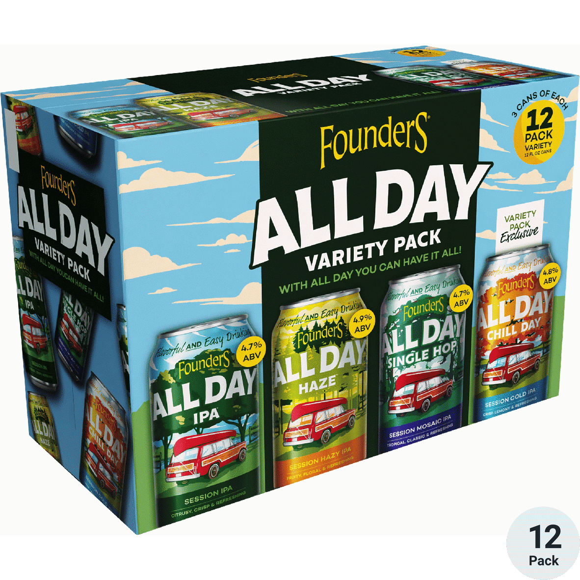 Founders IPA All Day Variety 12 Pack Cans