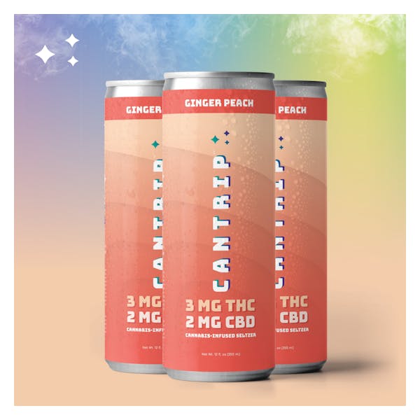 Cantrip Ginger Peach Thc CBD 4 Pack Cans