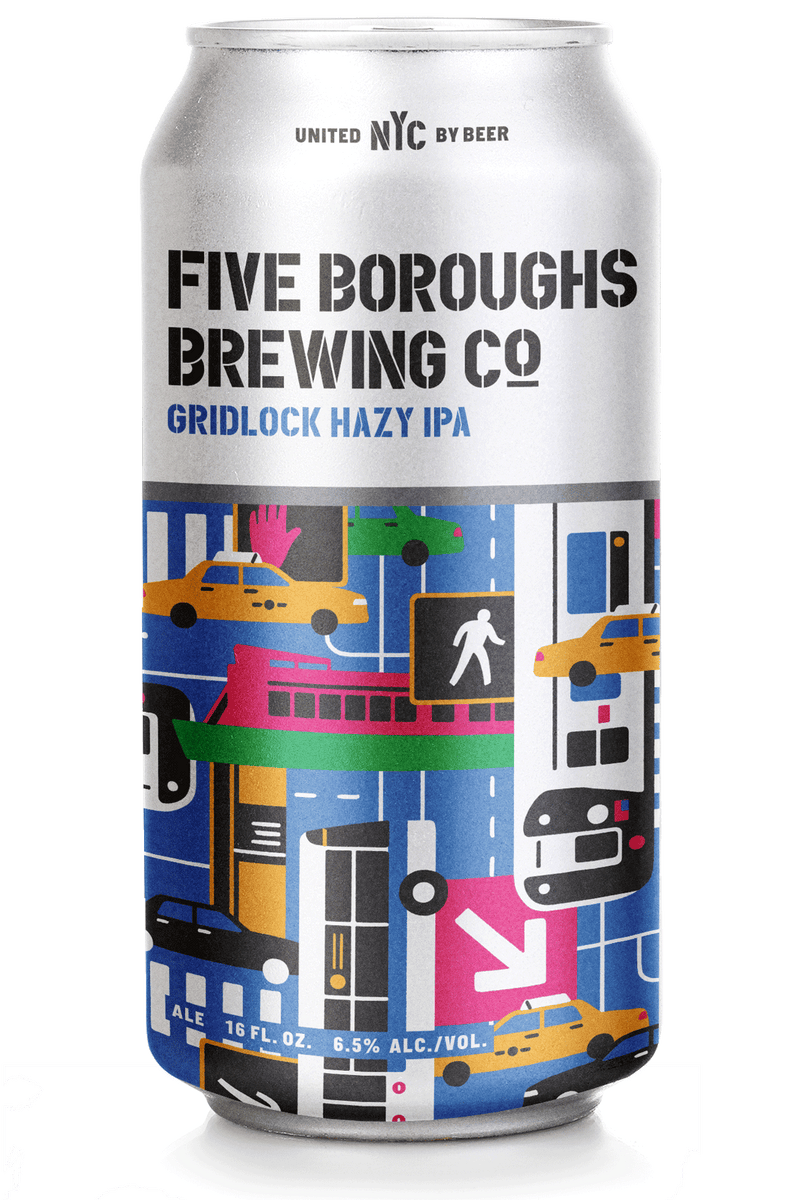 Five Borough Gridlock Hazy IPA 4 Pack Cans