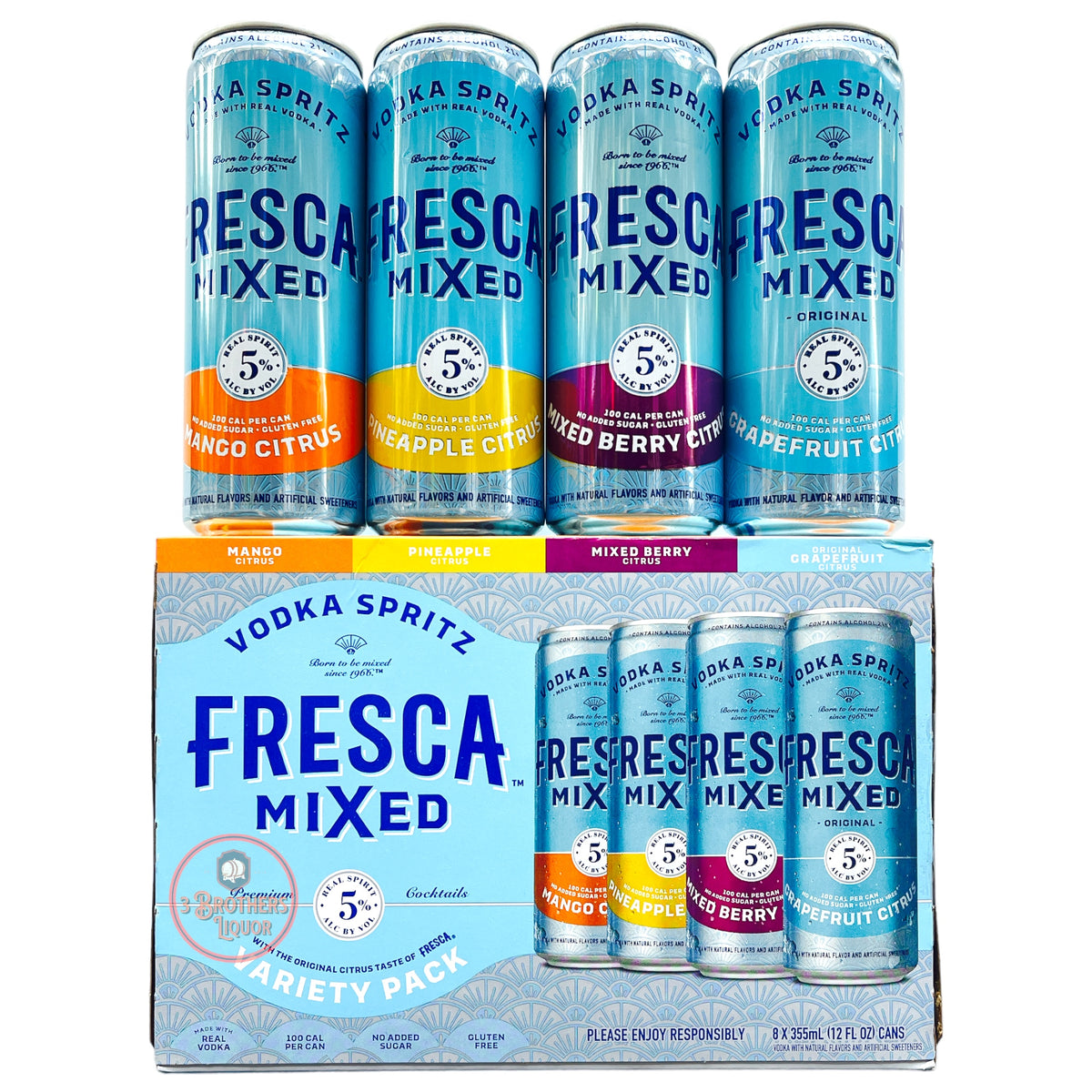 Fresca Mixed Vodka Spirits Variety 8 Pack Cans