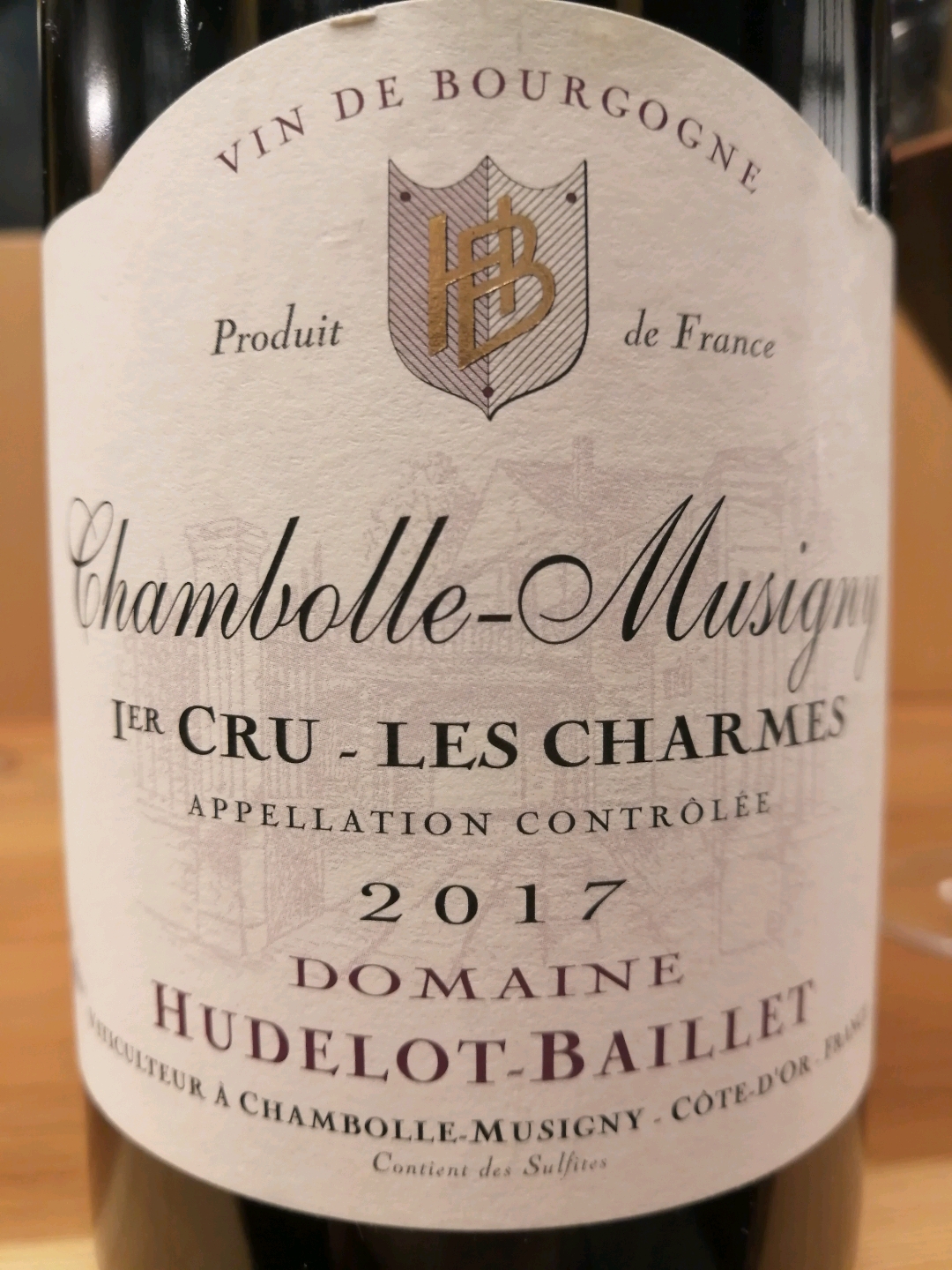 Domaine Hudelo Baill 1cru Les Charm Chambolle Musigny