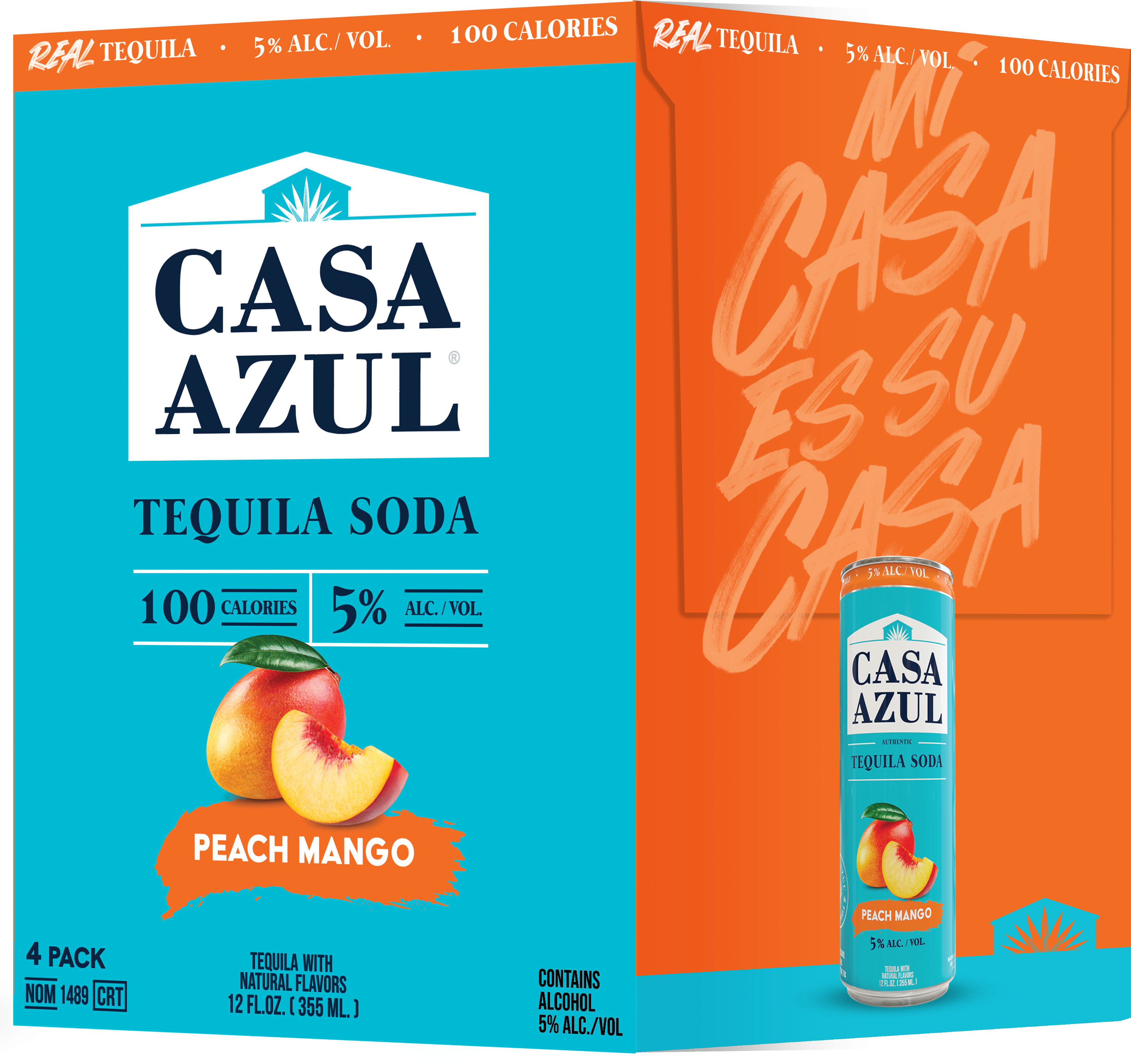 Casa Azul Peach Mango 4 Pack Cans