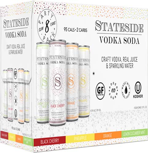 Stateside Vo Soda Grapefruit 4 Pack Cans