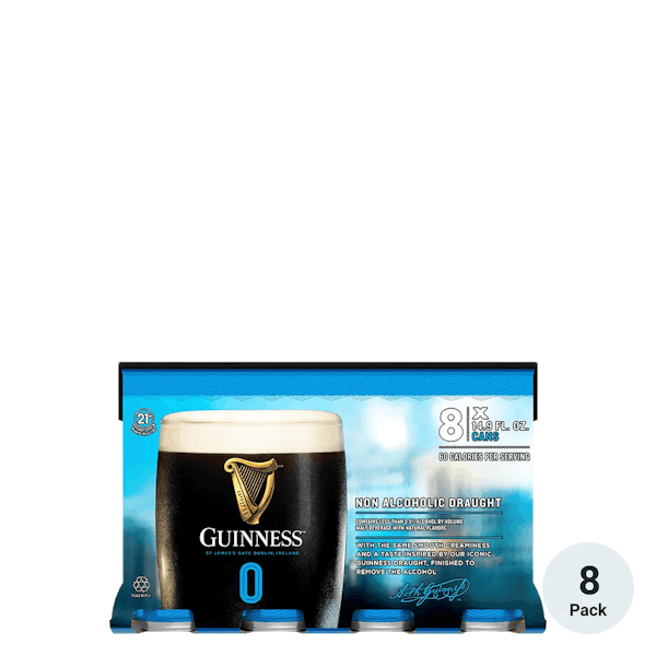 Guinness Pub Zero Non-Alcoholic 8 Pack Cans Non-Alcoholic