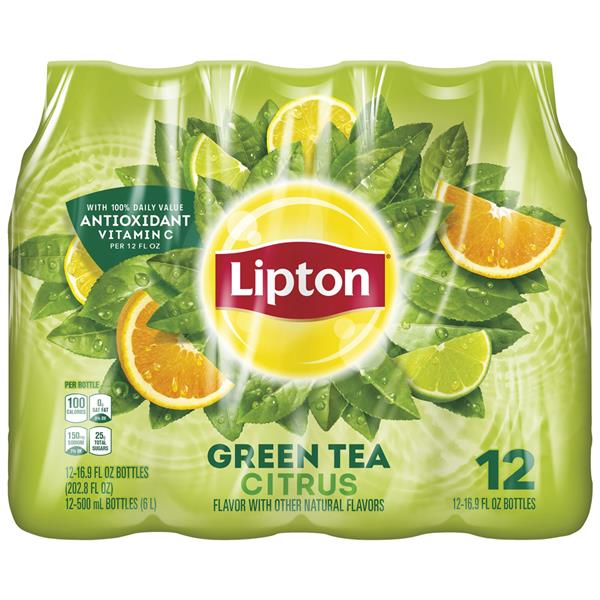 Lipton Hard Green Tea Citrus 12 Pack Cans