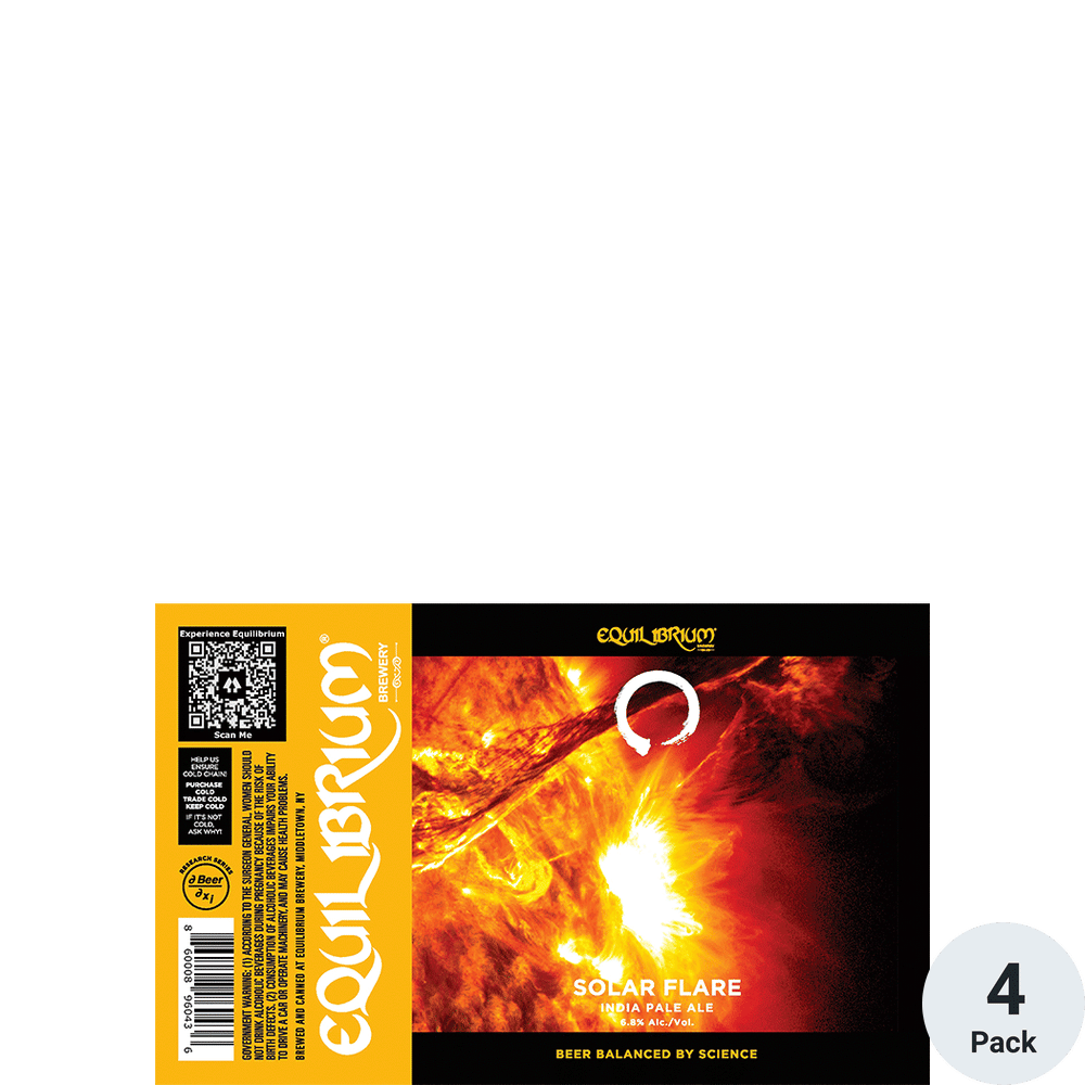Equilibrium Solar Flare 4 Pack Cans
