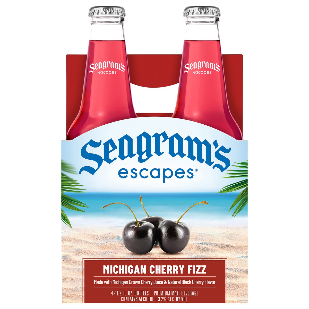 Seagrams Black Cherry Fizz 4 Pack Bottles