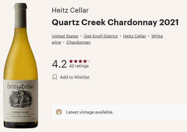 Heitz Cellars Chardonnay