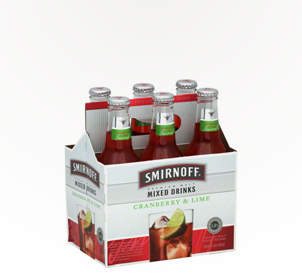 Smirnoff Tw Cranberry 6 Pack Bottles