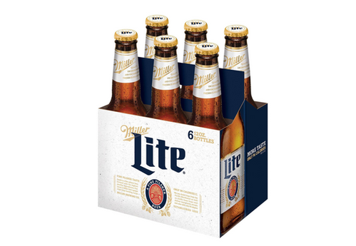 Miller Lite 6 Pack Bottles