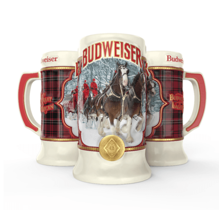 Budweiser Holiday Stein