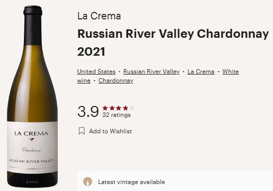 La Crema Russian River Valley Chardonnay