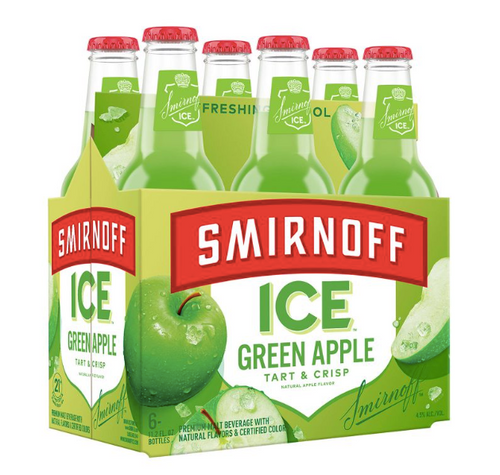 Smirnoff Green Tea 6 Pack Bottles