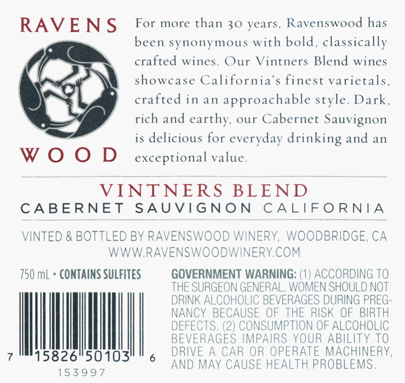 Ravens Wood Vintner Blend Cabernet Sauvignon