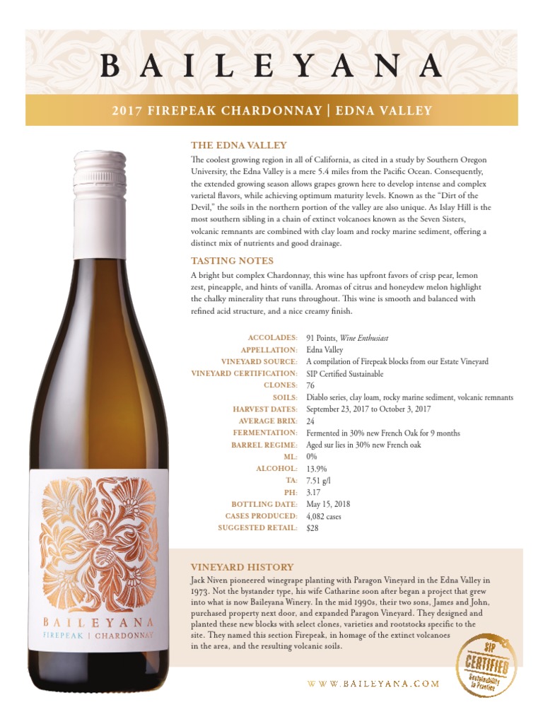 Ortman Firepeak Vineyard Chardonnay