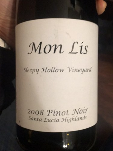 Mon Lis Sleepy Hollow Vineyard Pinot Noir