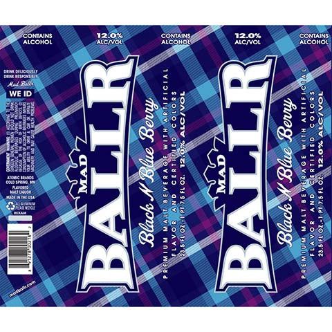 Mad Ballr Black N Blue Berry Can