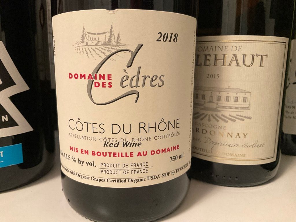 Domaine Des Cedres Cotes Du Rhone Red Blend