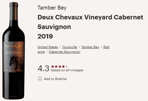 Tamber Bey Deux Vineyard Cabernet Sauvignon